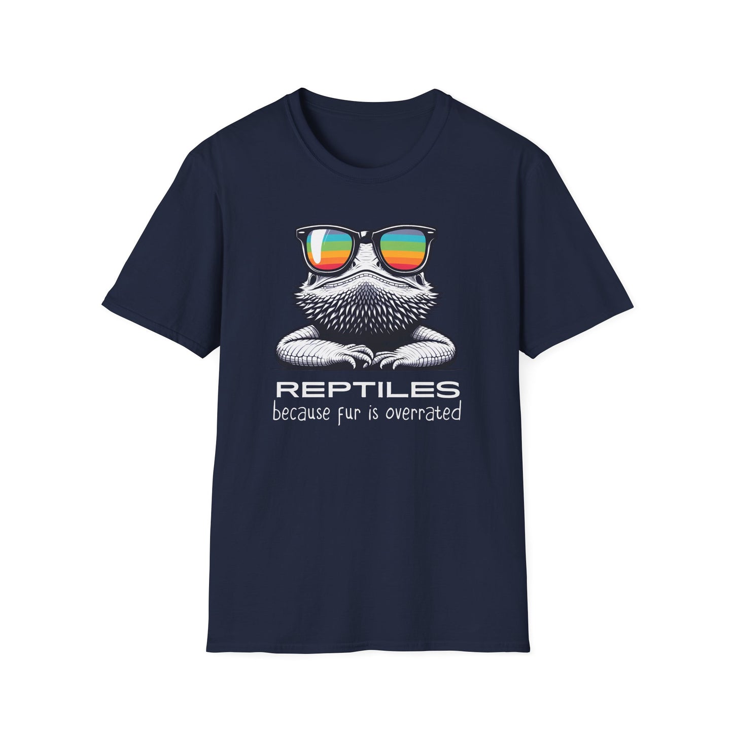 Reptile Lover T-Shirt, Bearded Dragon Shirt, Reptiles Because Fur Is Overrated Tee, Funny Lizard Shirt, Reptile Owner Gift
