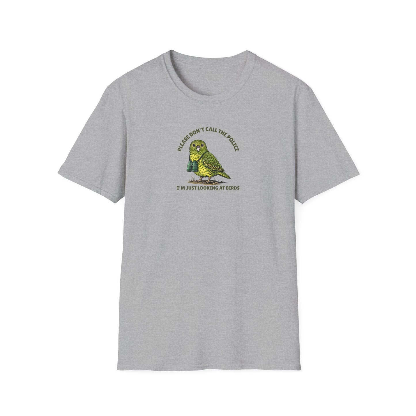 Night Parrot T-Shirt, Please Don’t Call The Police Shirt, Birdwatching Tee, Australian Bird Shirt, Bird Nerd Gift, Wildlife Graphic Tee