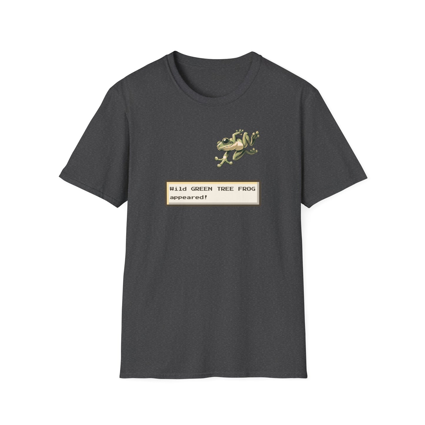 Green Tree Frog Gaming T-Shirt, Retro RPG Frog Shirt, Wild Encounter Tee, Pixel Frog Shirt, Gamer Animal Tee, Frog Lover Gift