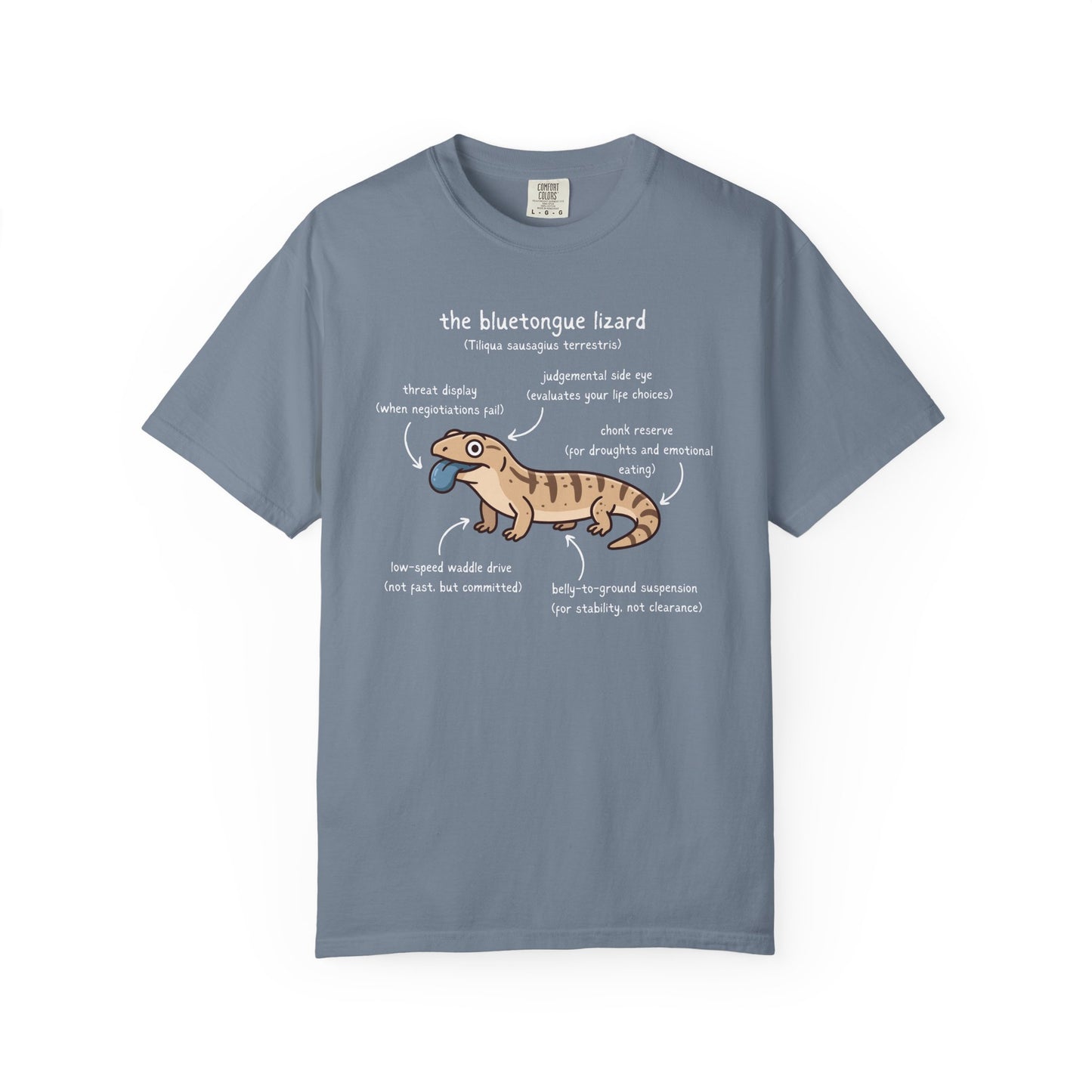 Anatomy of a Blue Tongue Lizard Shirt, Comfort Colors Reptile Tee, Funny Bluetongue Skink T Shirt, Australian Lizard Gift, Herpetology Shirt