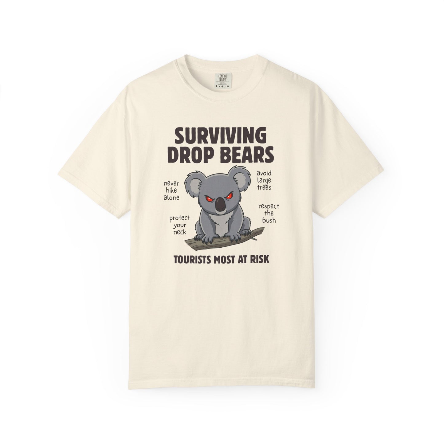 Surviving Drop Bears Shirt, Comfort Colors Hiking Tee, Funny Australian Wildlife Shirt, Drop Bear Tourist T Shirt, Camping Humor Tee