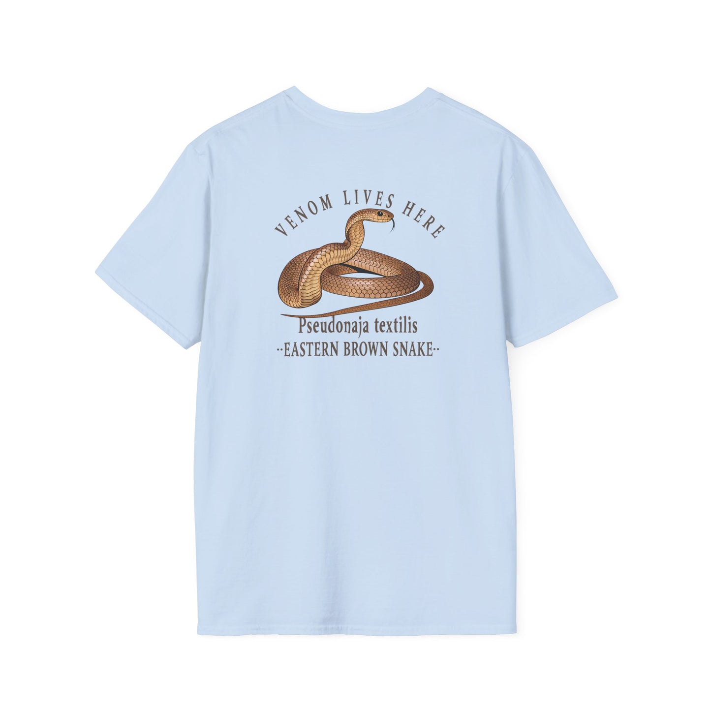 Eastern Brown Snake T-Shirt, Venom Lives Here Shirt, Double Sided Snake Tee, Australian Reptile Shirt, Snake Lover Gift, Herping Tee