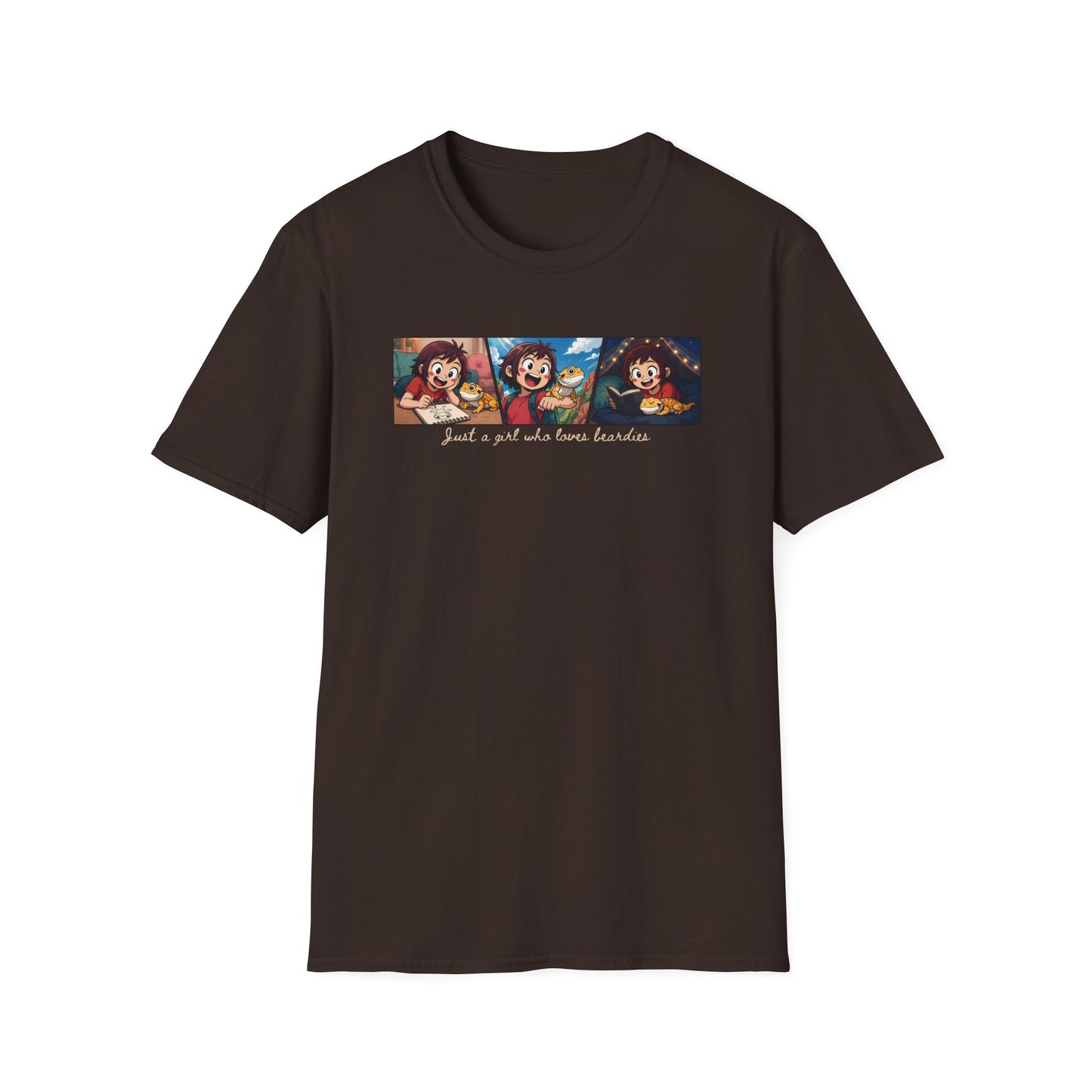 Bearded Dragon T-Shirt Just a Girl Who Loves Beardies, Cute Reptile Shirt, Bearded Dragon Lover Tee, Girl Reptile Shirt, Beardie Gift