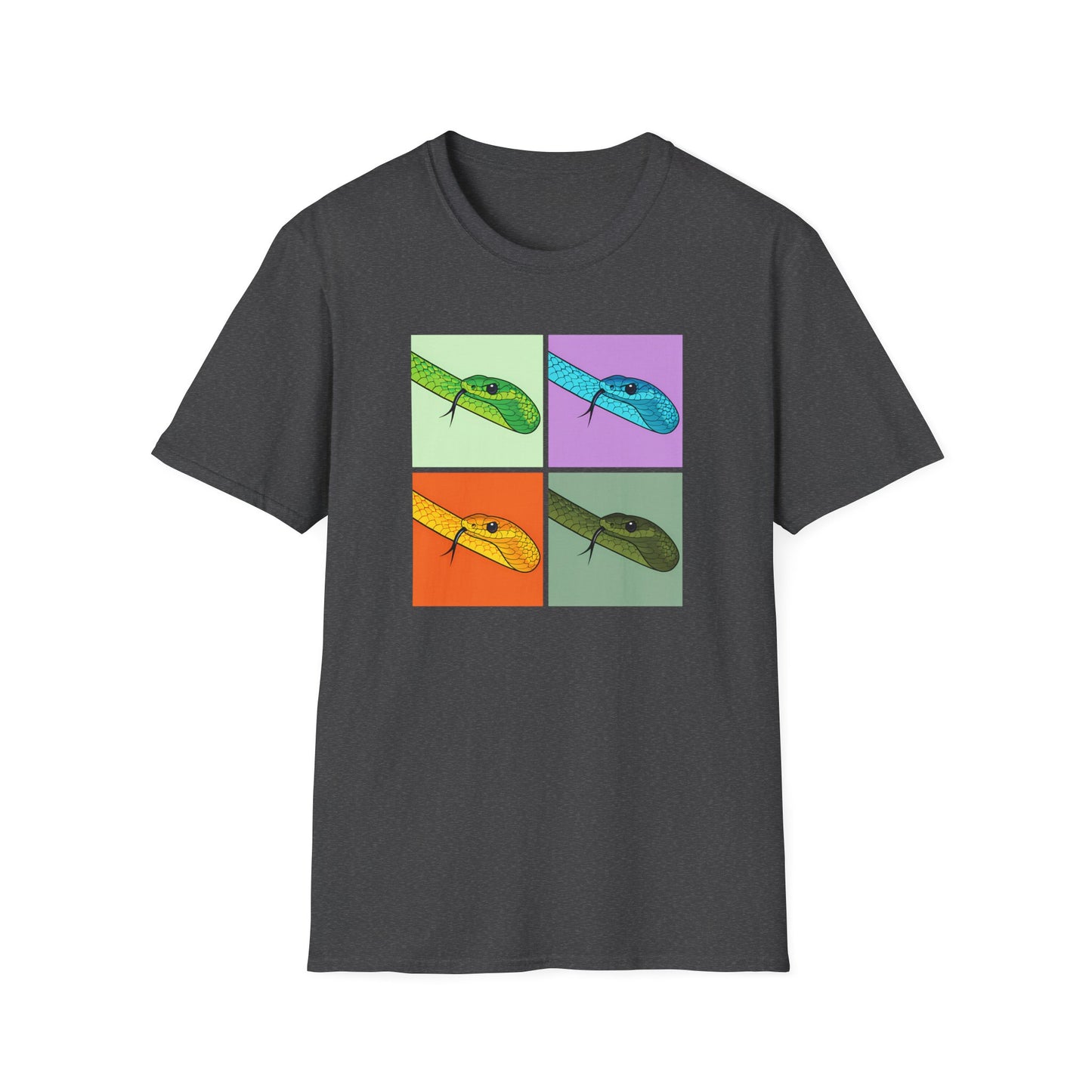 Common Tree Snake Pop Art T-Shirt, Australian Snake Shirt, Retro Snake Tee, Colourful Reptile Shirt, Herping Gift, Snake Lover Tee