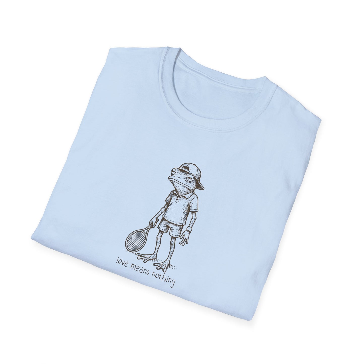 Tennis Frog T-Shirt, Love Means Nothing Tee, Frog Graphic Shirt, Vintage Frog T-Shirt, Funny Tennis Shirt, Frog Lover Gift, Tennis Player Tee
