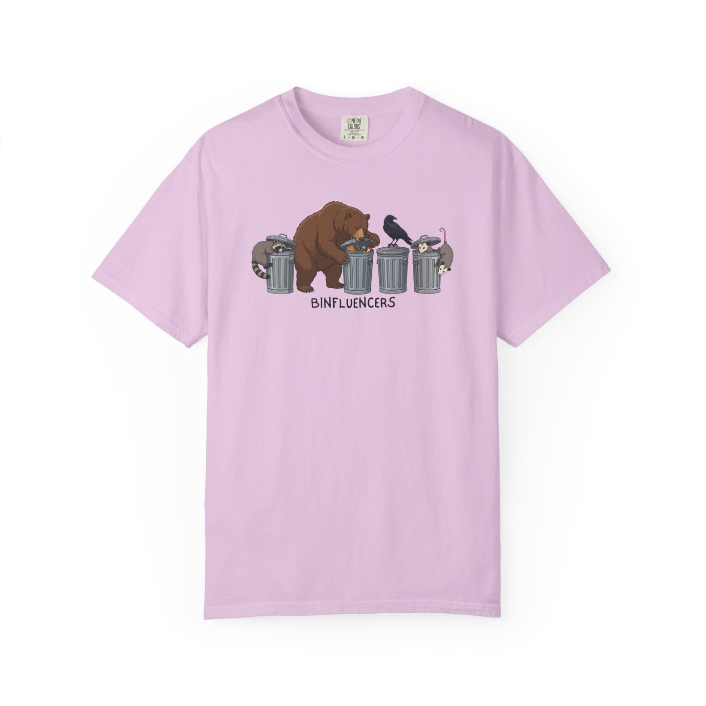 Binfluencers Shirt, Funny Animal T Shirt, Comfort Colors Dumpster Animal Tee, Raccoon Bear Opossum Crow Shirt, Urban Wildlife Graphic Tee