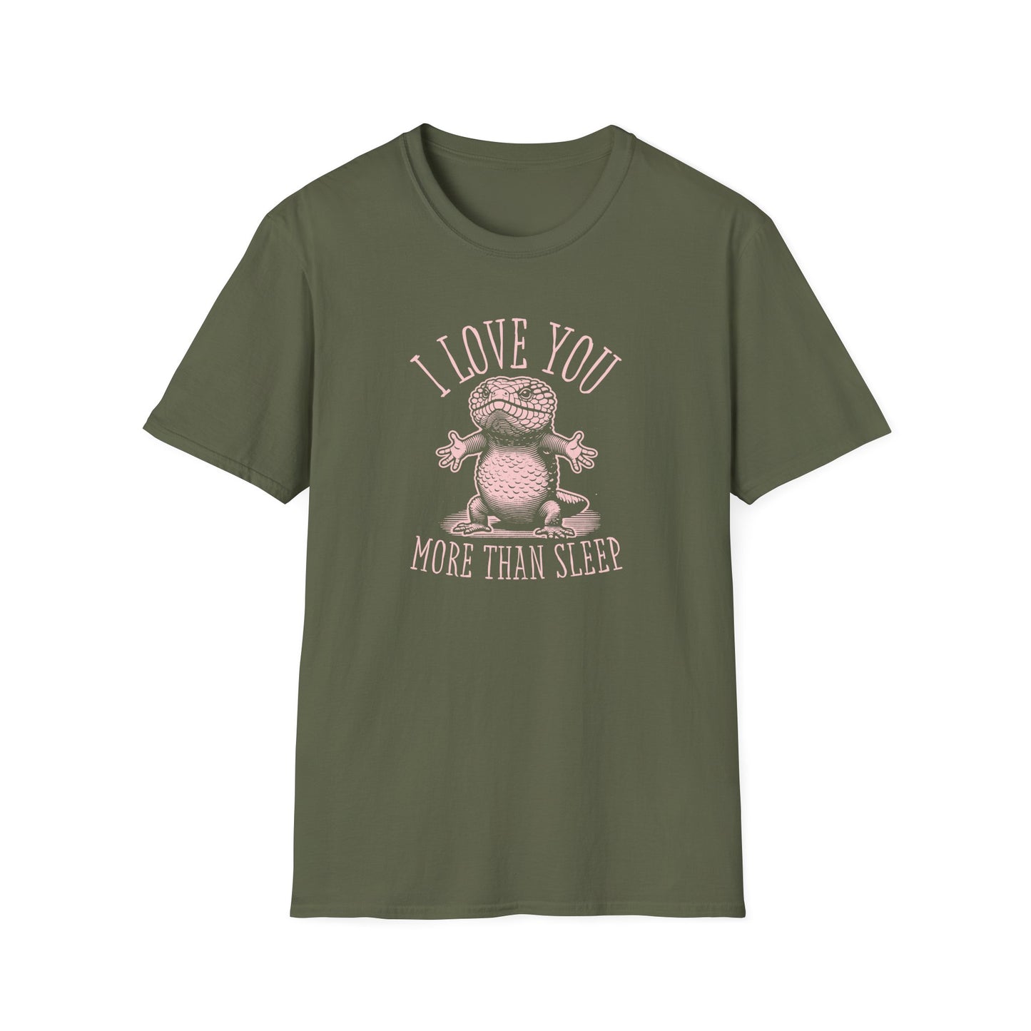 Shingleback Lizard T-Shirt I Love You More Than Sleep, Funny Skink Shirt, Blue Tongue Lizard Tee, Tiliqua Rugosa Gift, Reptile Lover Shirt