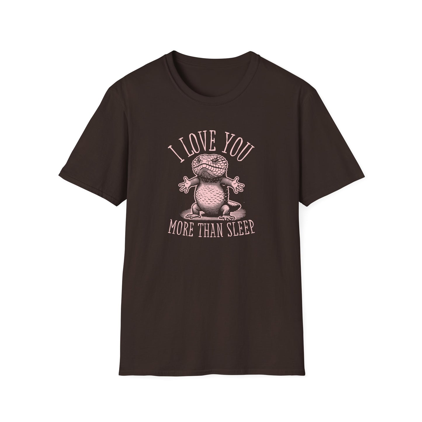 Shingleback Lizard T-Shirt I Love You More Than Sleep, Funny Skink Shirt, Blue Tongue Lizard Tee, Tiliqua Rugosa Gift, Reptile Lover Shirt