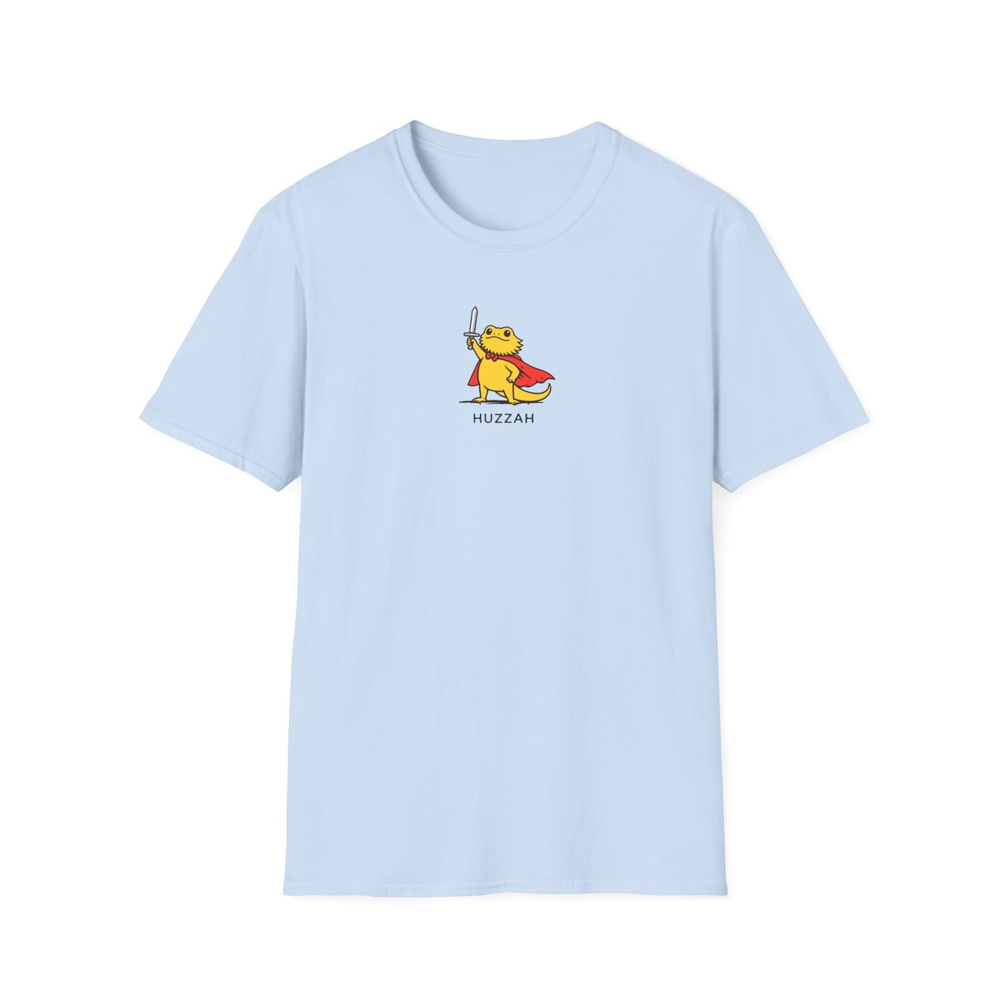 Huzzah Bearded Dragon T-Shirt, Funny Bearded Dragon Shirt, Cute Lizard Knight Tee, Reptile Lover Gift Shirt, Fantasy Lizard T-Shirt