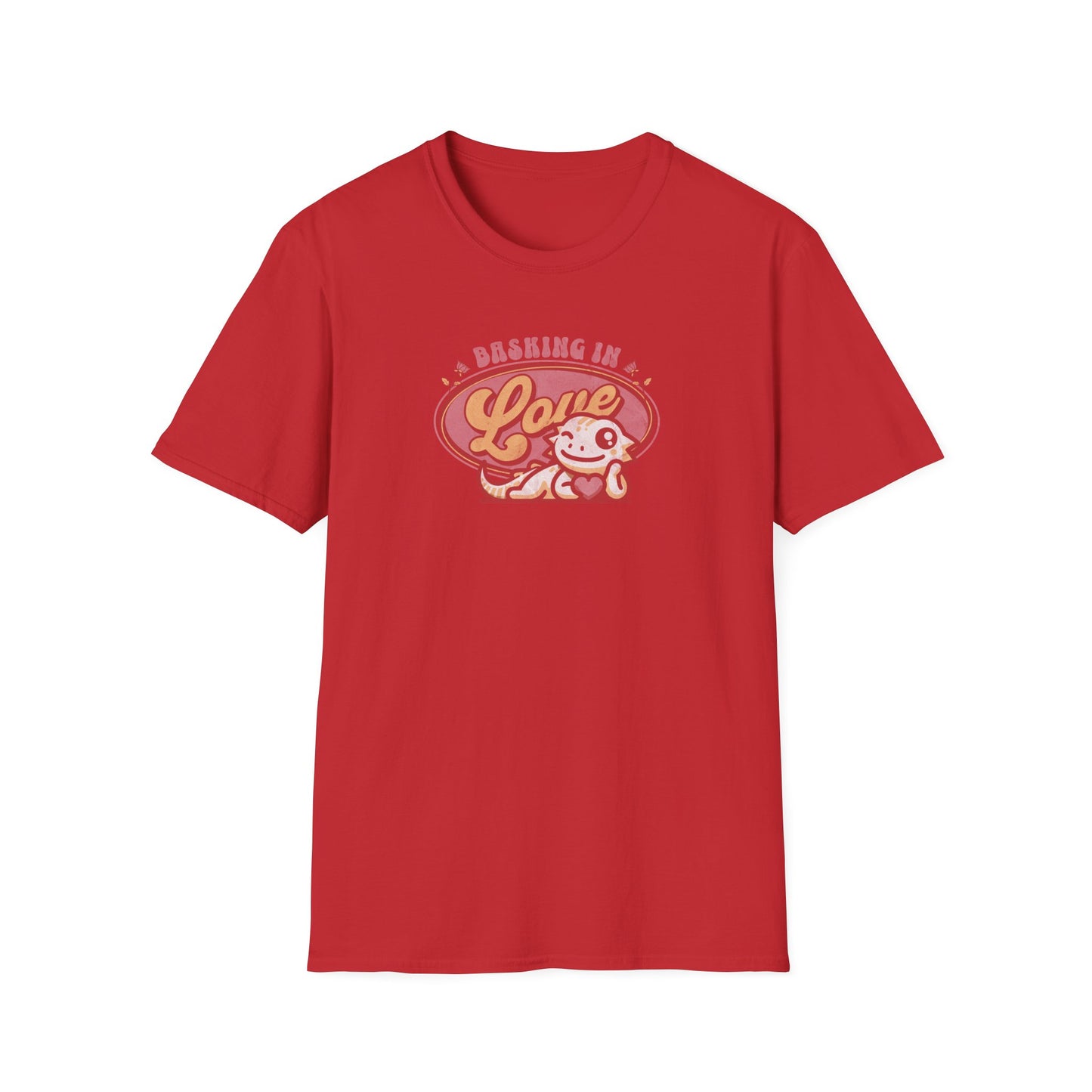 Bearded Dragon Valentine T-Shirt, Basking In Love Shirt, Beardie Lover Gift, Reptile Valentine Tee, Lizard Mom Dad Shirt