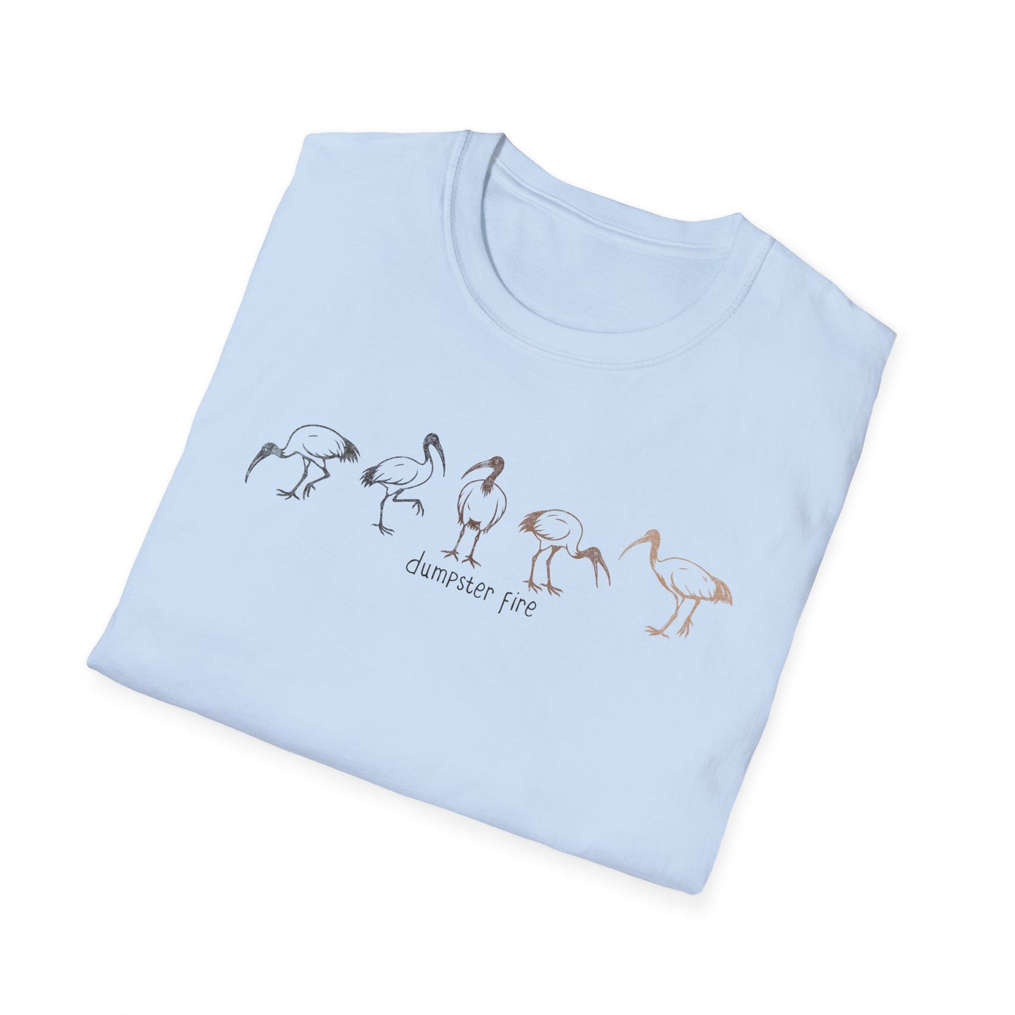 White Ibis T-Shirt, Dumpster Fire Bird Tee, Bin Chicken Shirt, Australian Bird T-Shirt, Ibis Graphic Tee, Aussie Wildlife Shirt