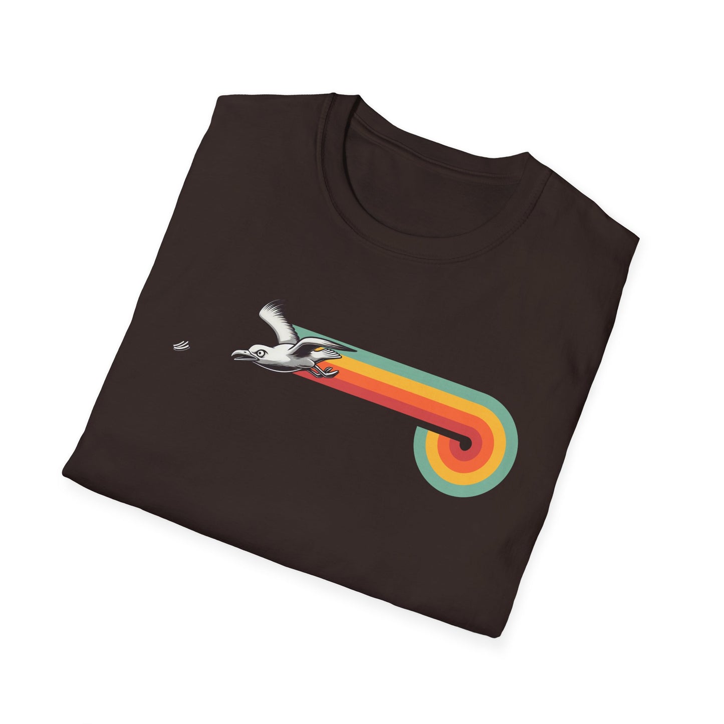 Retro Seagull T-Shirt, Seagull Chip Shirt, Beach Bird Tee, Coastal Wildlife Shirt, Bird Lover Gift, Vintage Ocean Graphic Tee