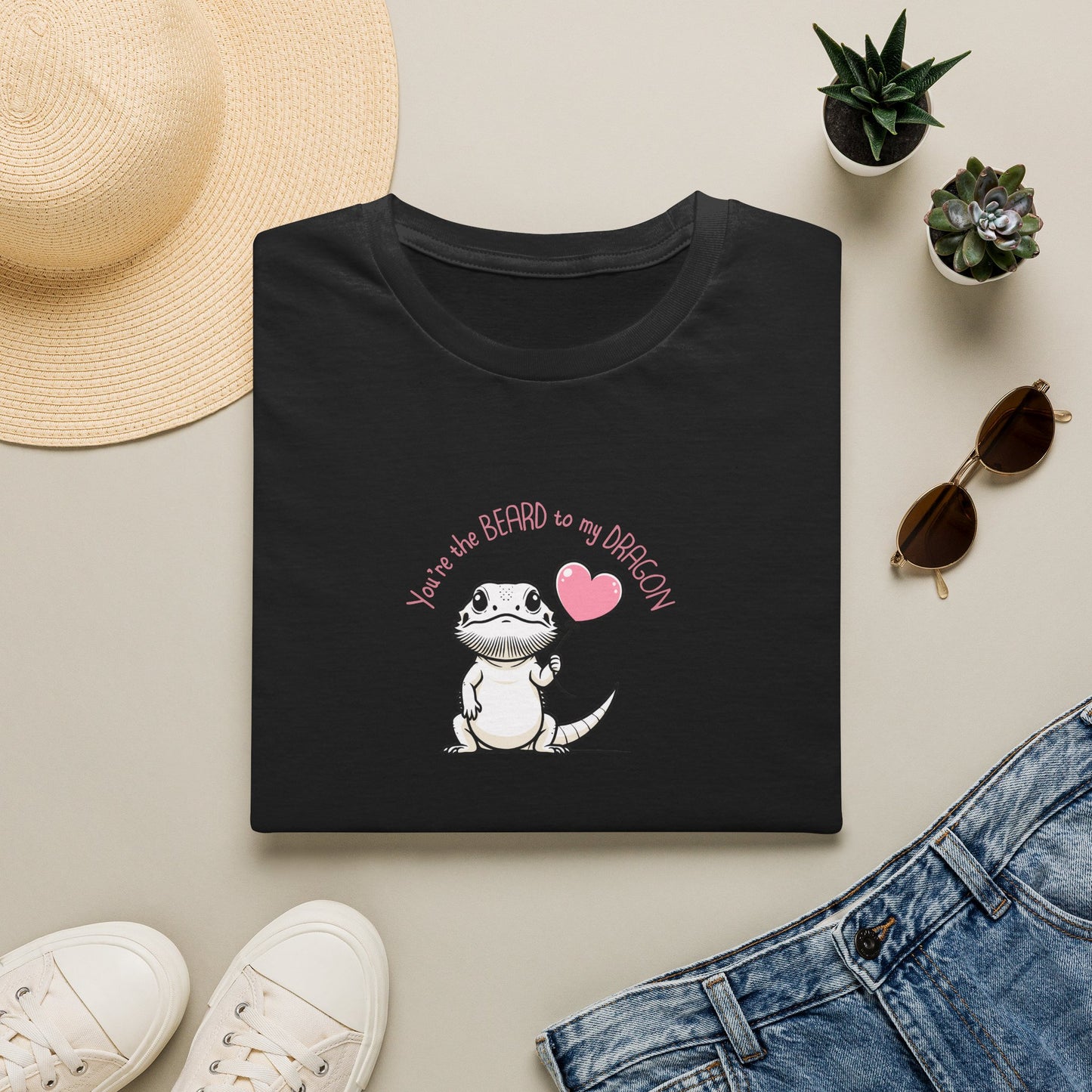 Bearded Dragon Valentine T-Shirt, You’re The Beard To My Dragon Tee, Reptile Lover Shirt, Cute Beardie Owner Gift