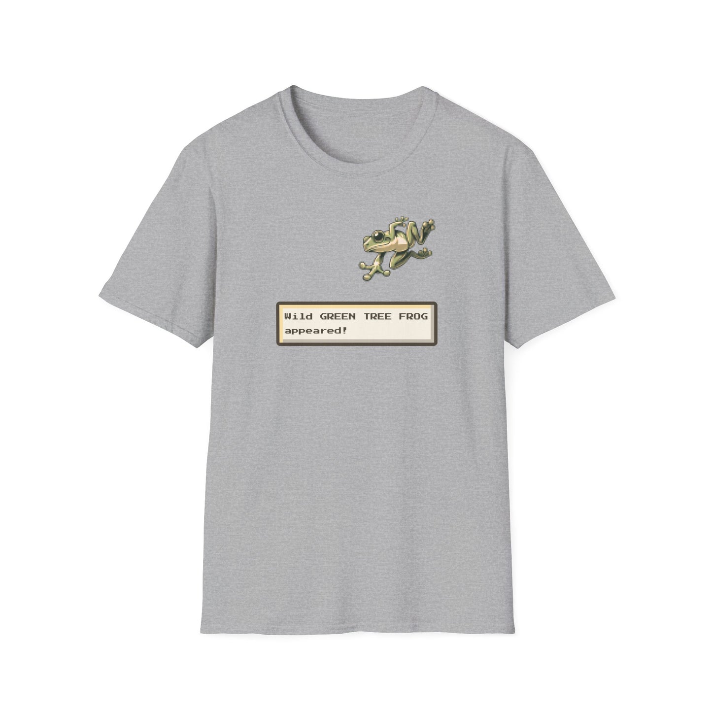 Green Tree Frog Gaming T-Shirt, Retro RPG Frog Shirt, Wild Encounter Tee, Pixel Frog Shirt, Gamer Animal Tee, Frog Lover Gift