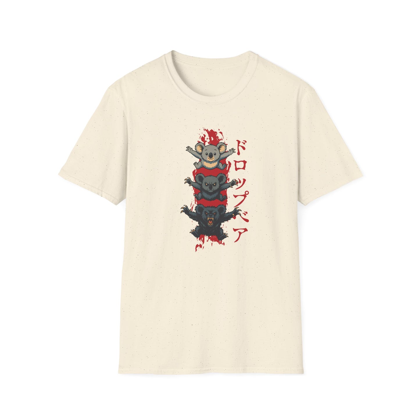 Drop Bear T-Shirt, Funny Australian Koala Shirt, Japanese Style Aussie Tee, Cute to Feral Koala Graphic Shirt, Australian Humour Gift