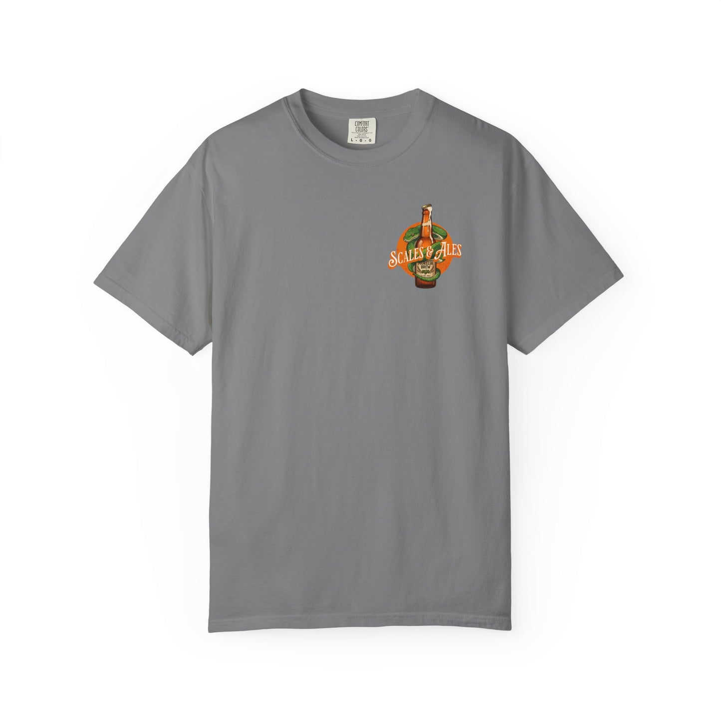 Scales and Ales Shirt, Green Tree Python Comfort Colors Tee, Snake Beer Shirt, Reptile Lover Gift, Double Sided Graphic T Shirt, Beer Lover