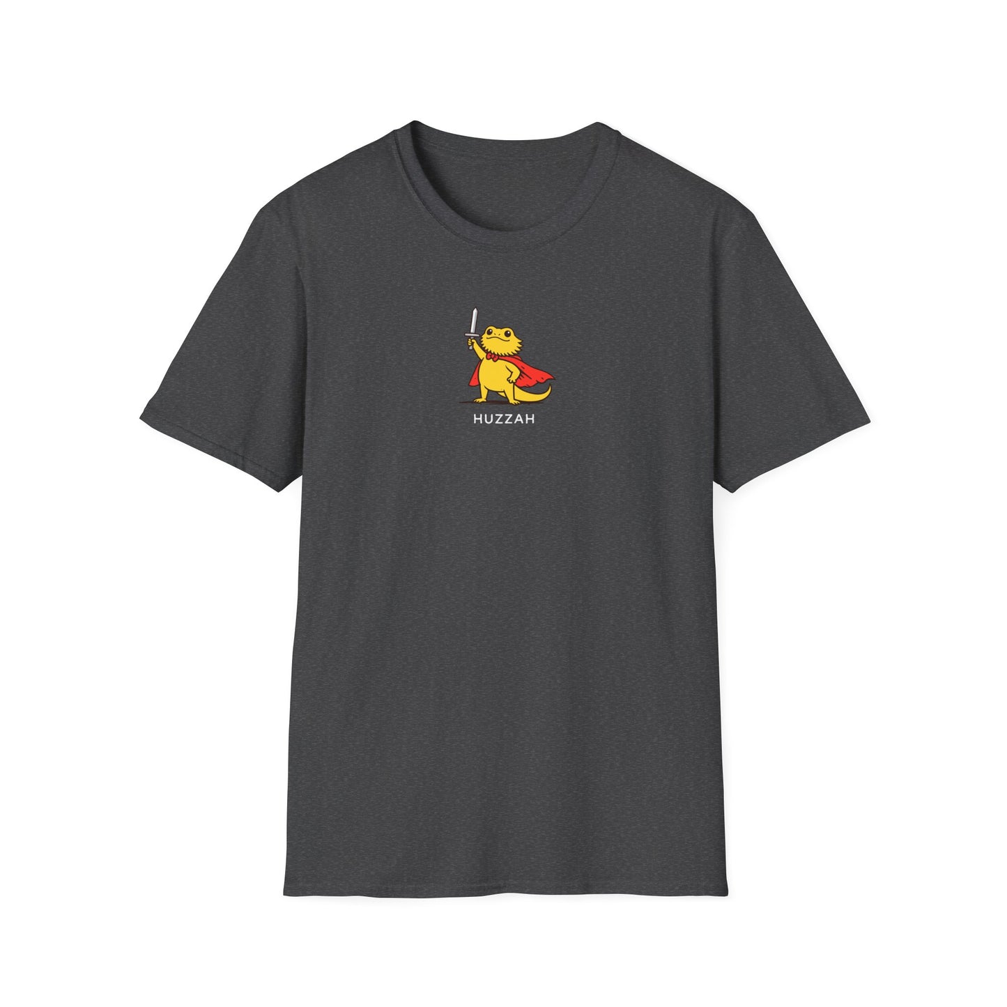 Huzzah Bearded Dragon T-Shirt, Funny Bearded Dragon Shirt, Cute Lizard Knight Tee, Reptile Lover Gift Shirt, Fantasy Lizard T-Shirt
