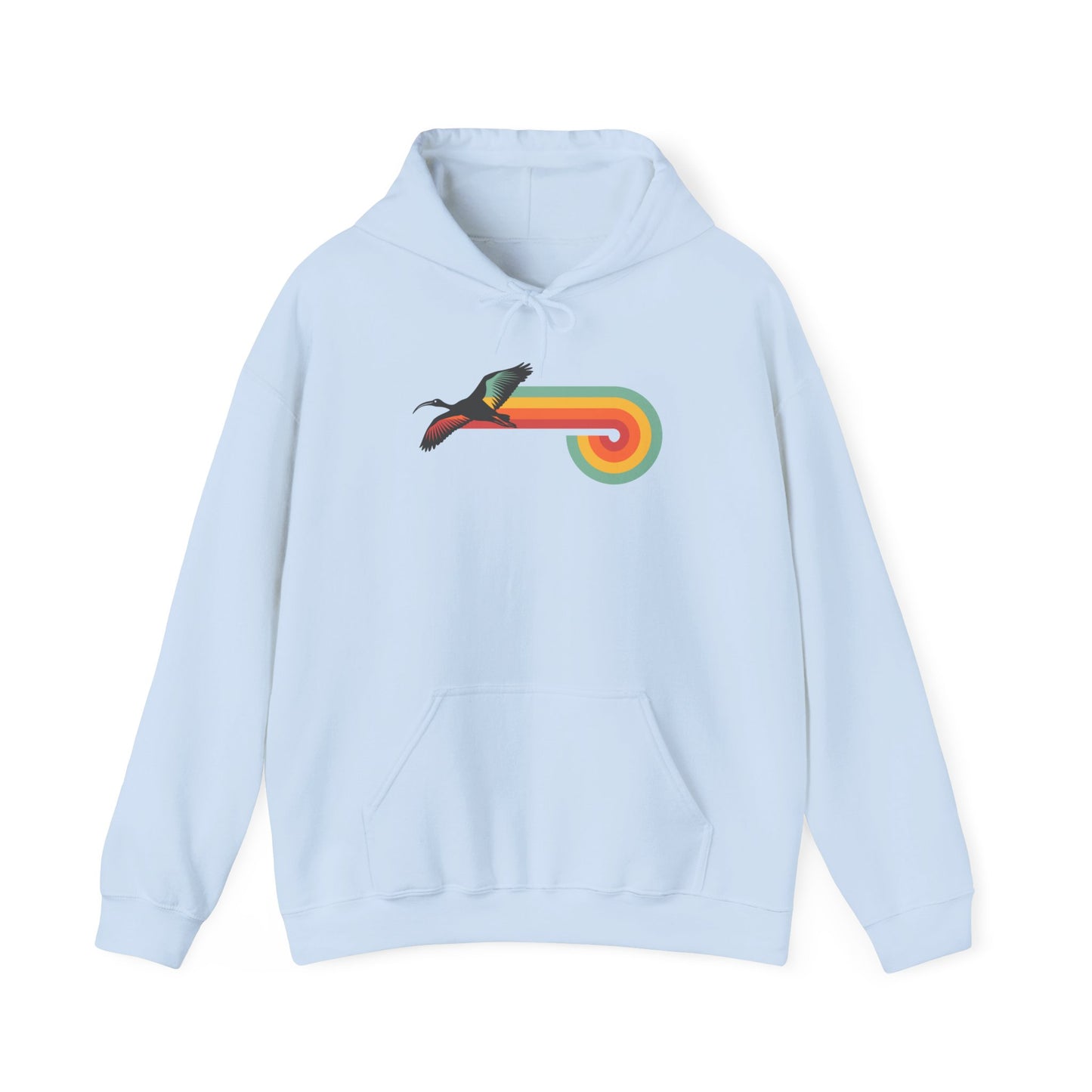 Retro Ibis Hoodie, Bin Chicken Hoodie, Vintage Bird Hoodie, Funny Australian Bird Hoodie, Retro Aussie Hoodie, White Ibis Sweatshirt, Bird Lover Gift