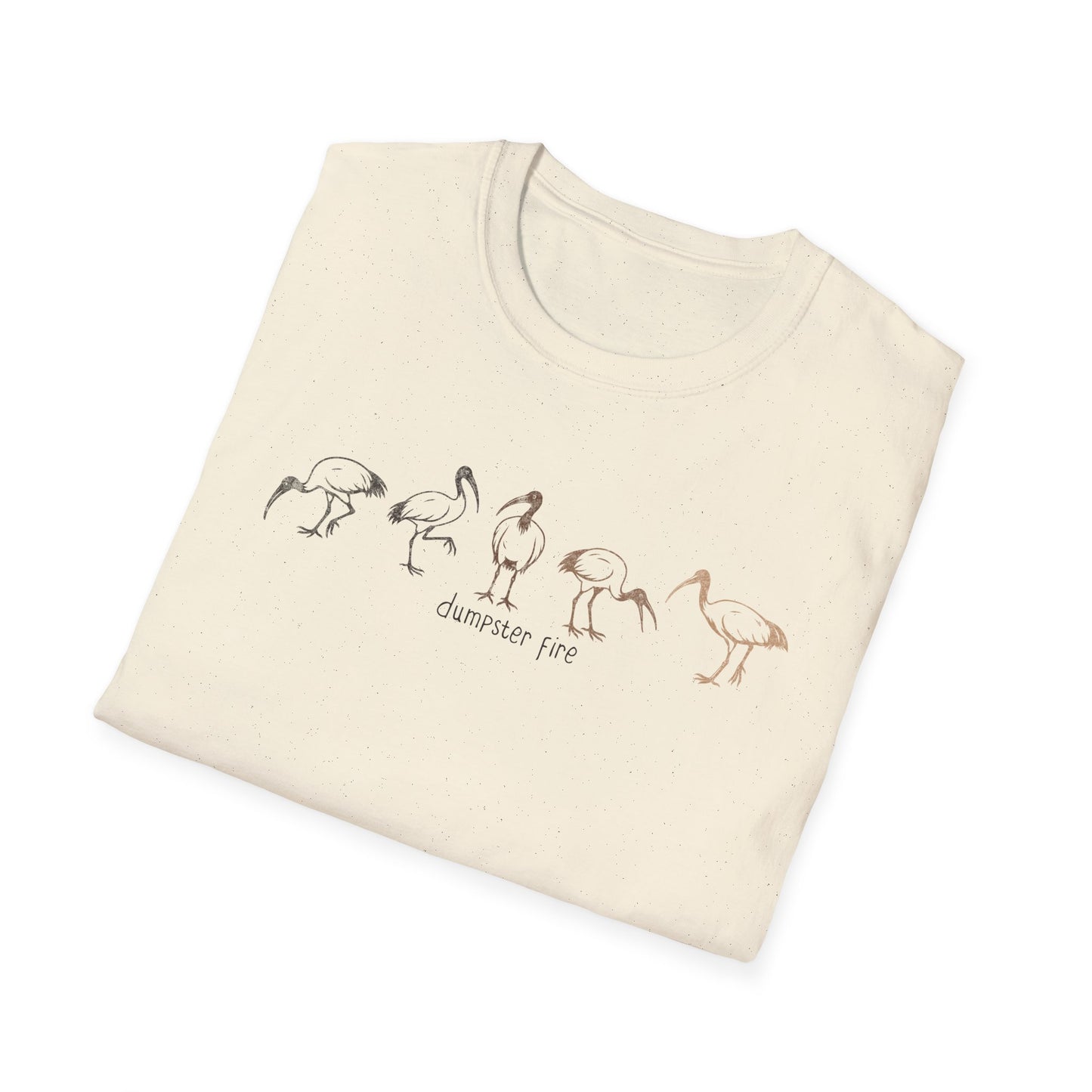 White Ibis T-Shirt, Dumpster Fire Bird Tee, Bin Chicken Shirt, Australian Bird T-Shirt, Ibis Graphic Tee, Aussie Wildlife Shirt