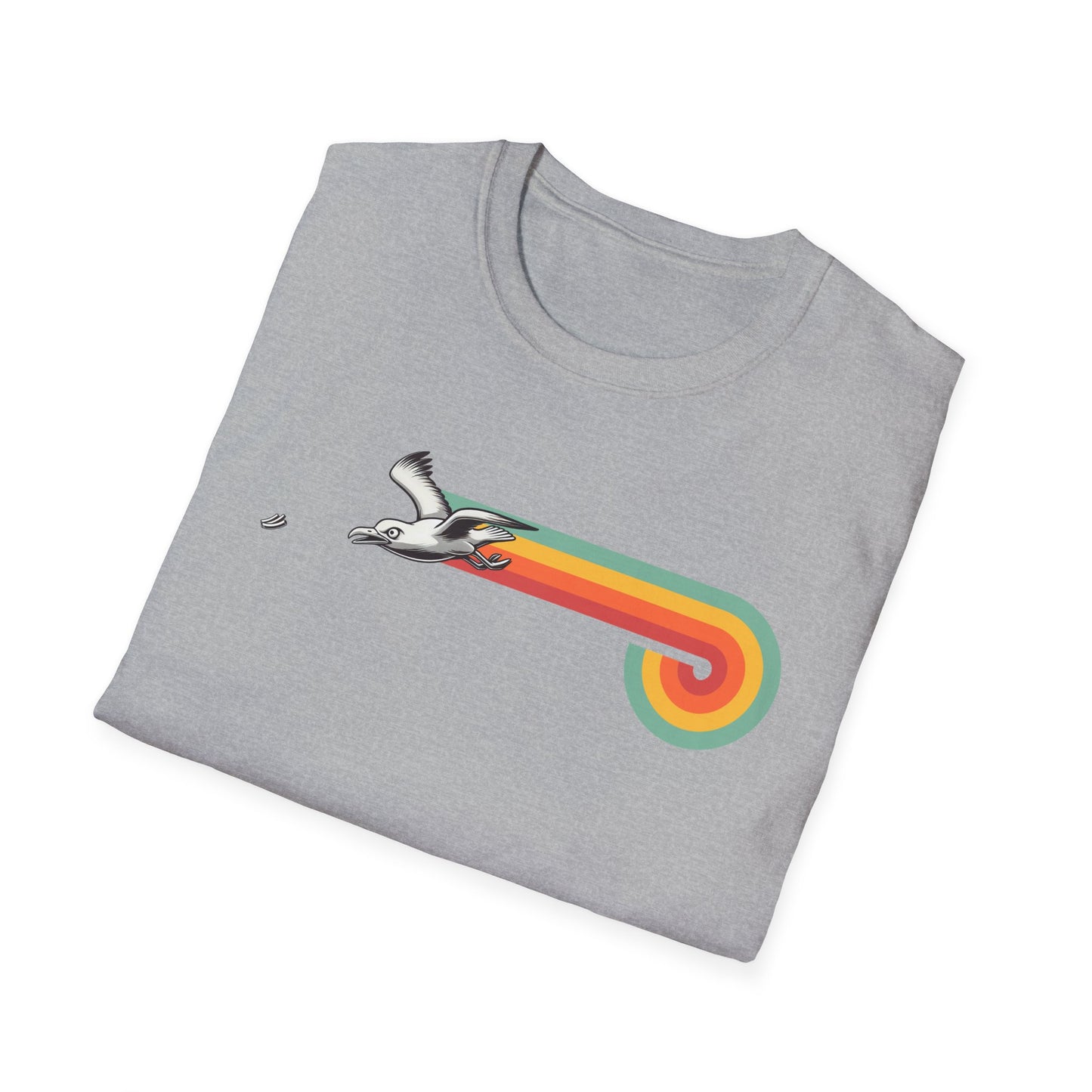 Retro Seagull T-Shirt, Seagull Chip Shirt, Beach Bird Tee, Coastal Wildlife Shirt, Bird Lover Gift, Vintage Ocean Graphic Tee
