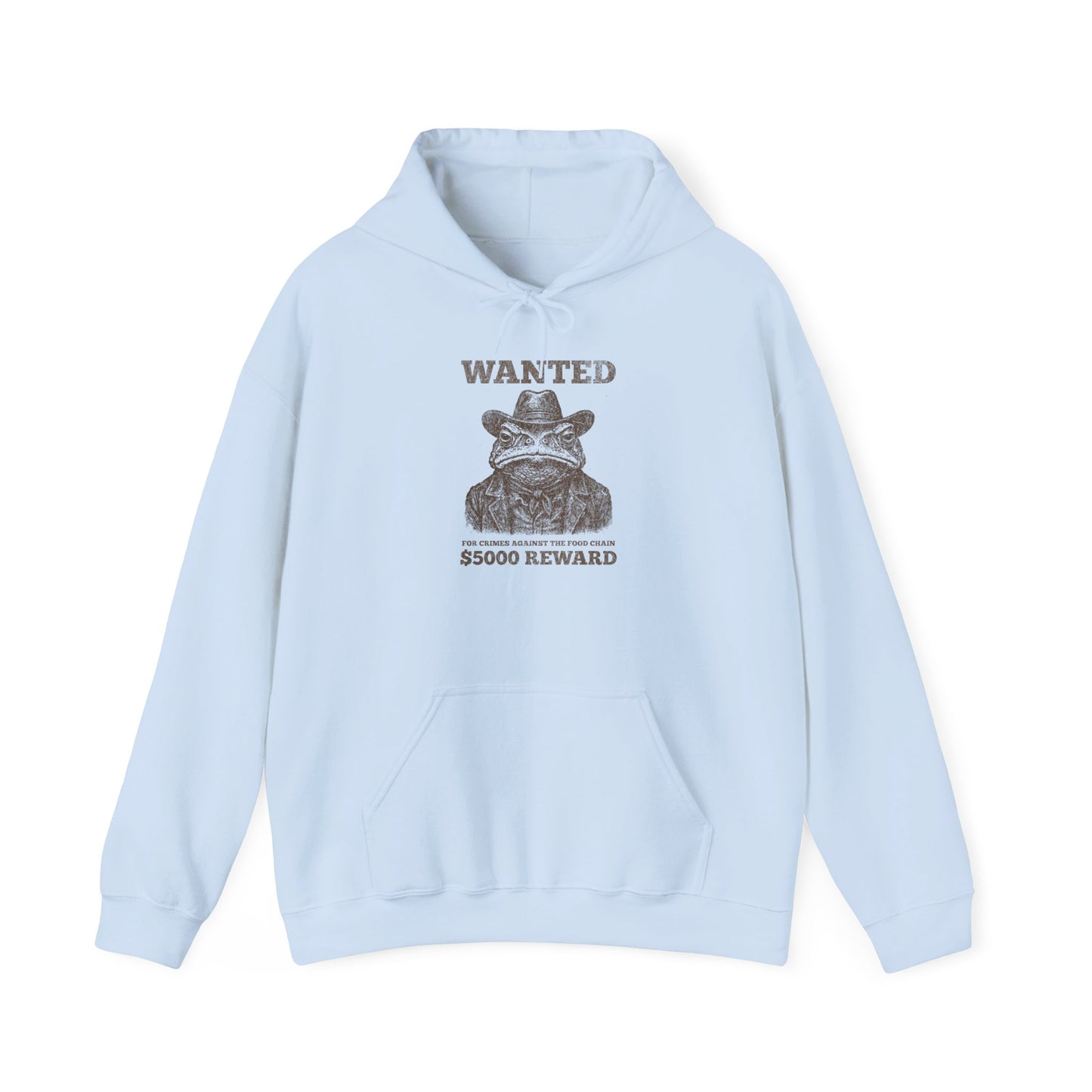 Cane Toad Wanted Hoodie, Funny Western Hoodie, Outlaw Frog Hoodie, Cowboy Toad Sweatshirt, Wild West Animal Hoodie, Meme Hoodie, Aussie Humor Hoodie