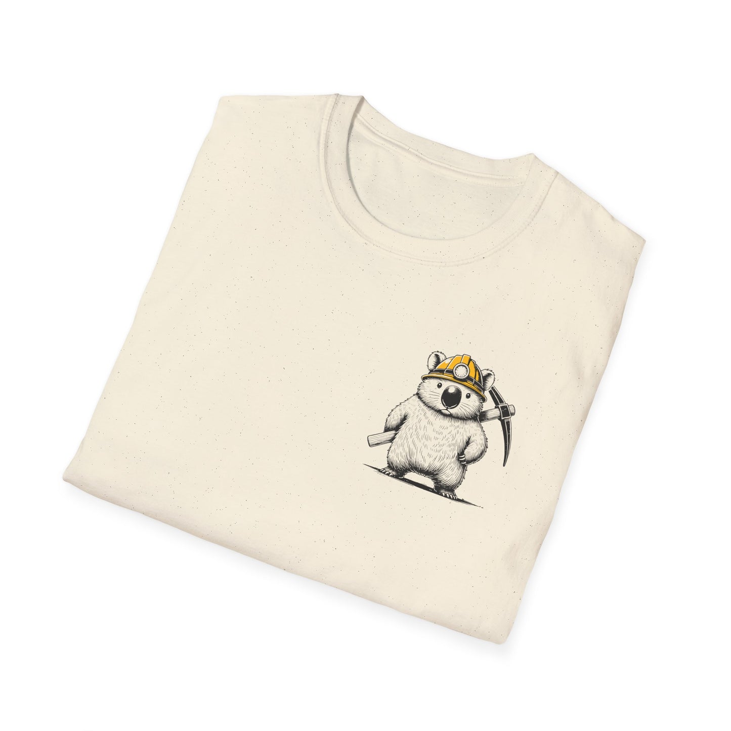 Wombat Miner T-Shirt, Funny Wombat Shirt, Aussie Mining Tee, Hard Hat Wombat, Australian Wildlife Shirt, Blue Collar Humor Gift