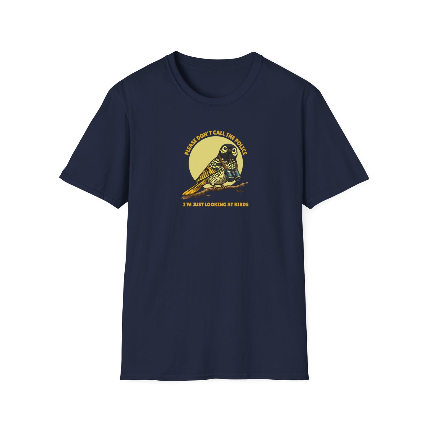 Regent Honeyeater T-Shirt, Please Don’t Call The Police Shirt, Birdwatching Tee, Australian Bird Shirt, Bird Nerd Gift, Wildlife Graphic Tee