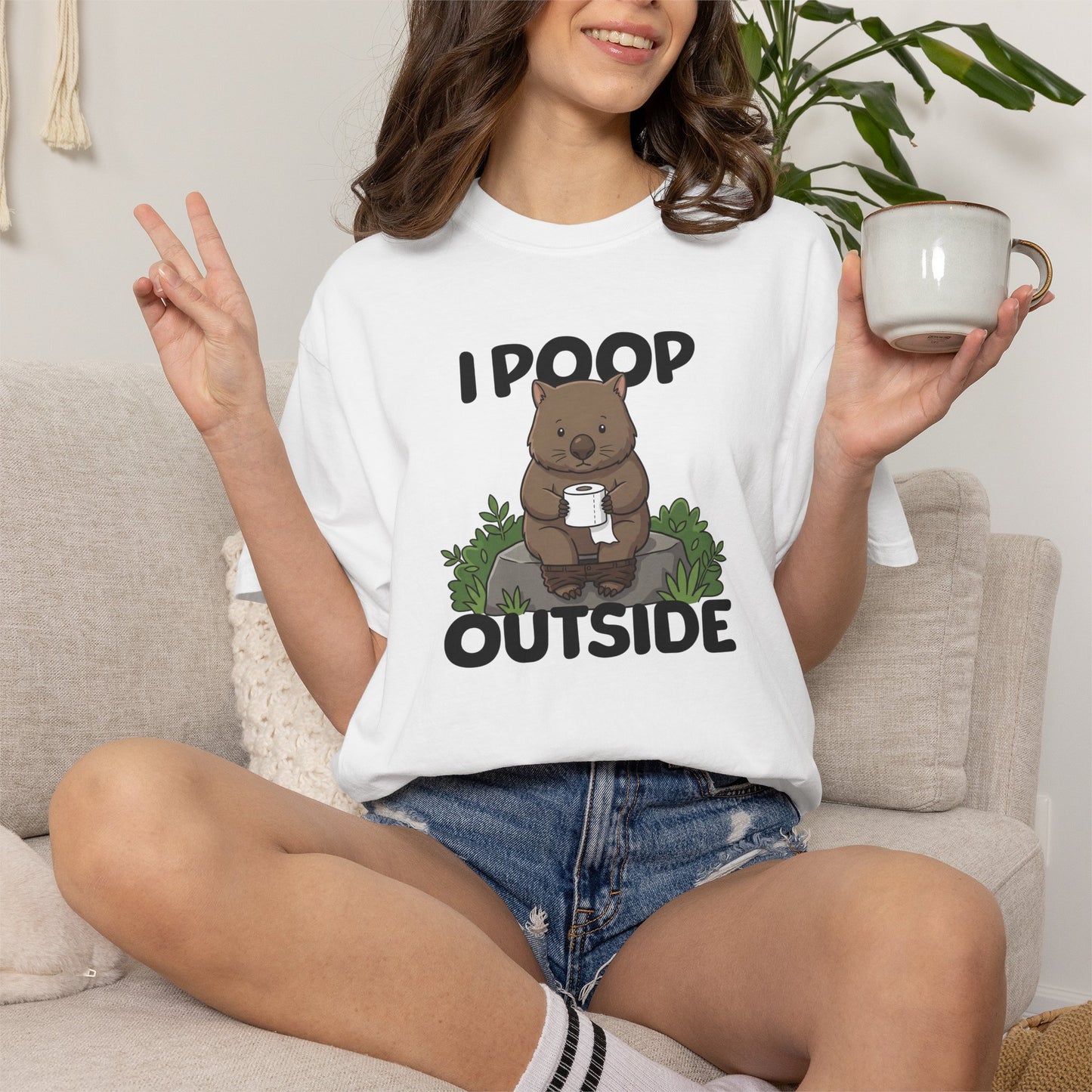 I Poop Outside Wombat Shirt, Funny Wombat T Shirt, Comfort Colors Camping Tee, Australian Wildlife Shirt, Outdoor Humor Gift