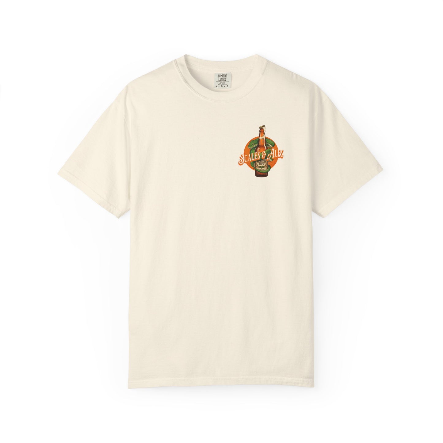 Scales and Ales Shirt, Green Tree Python Comfort Colors Tee, Snake Beer Shirt, Reptile Lover Gift, Double Sided Graphic T Shirt, Beer Lover