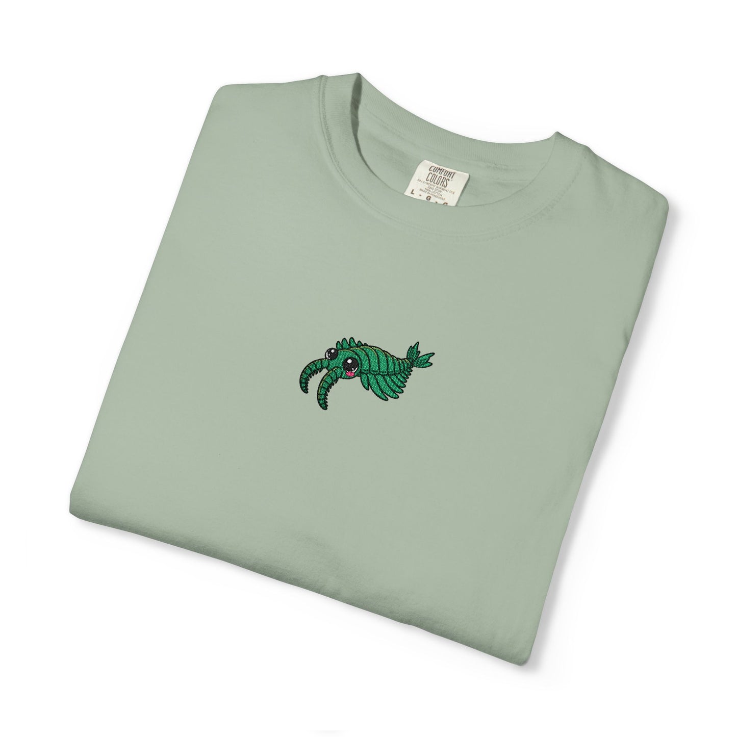 Anomalocaris Embroidered Comfort Colors T-Shirt, Cambrian Explosion Shirt, Prehistoric Ocean Creature Tee, Paleontology Gift, Fossil Shirt