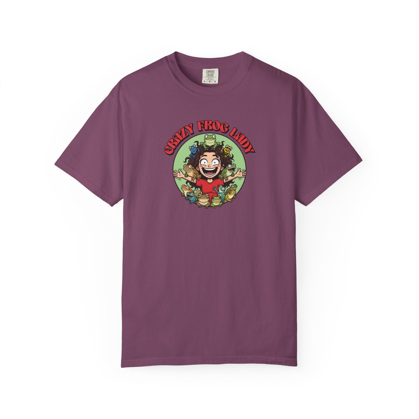 Crazy Frog Lady Shirt, Comfort Colors Frog Tee, Frog Lover Gift, Amphibian Mom T Shirt, Reptile Keeper Shirt, Funny Animal Graphic Tee