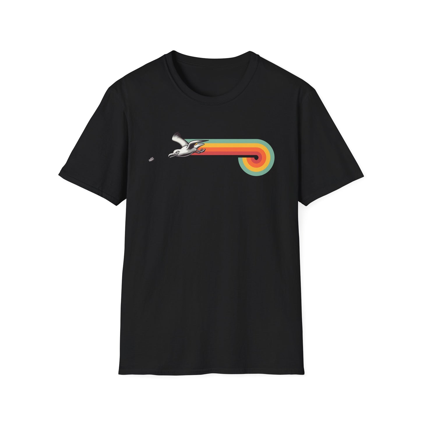 Retro Seagull T-Shirt, Seagull Chip Shirt, Beach Bird Tee, Coastal Wildlife Shirt, Bird Lover Gift, Vintage Ocean Graphic Tee