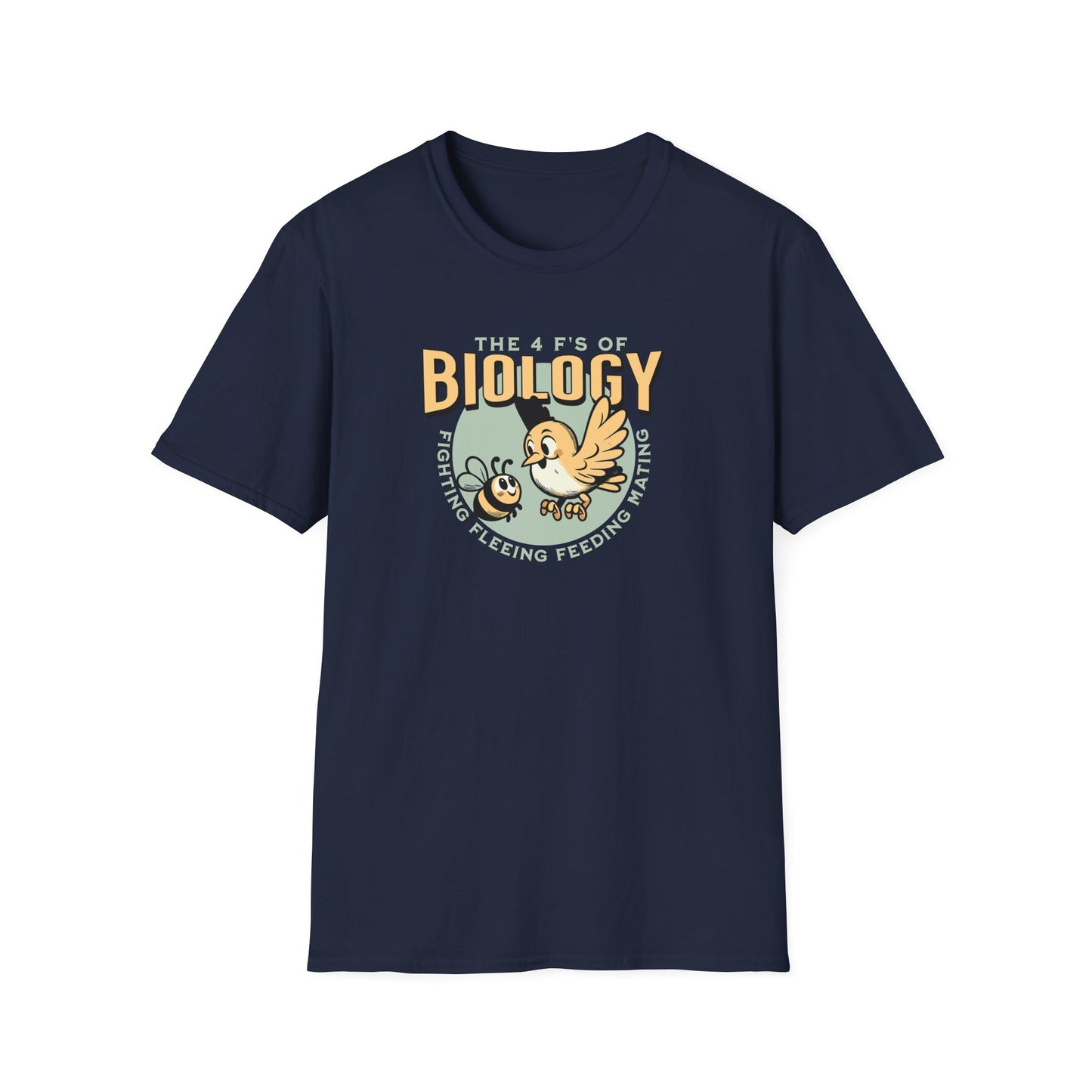 4 F’s Of Biology T-Shirt, Biology Teacher Shirt, Science Teacher Tee, Biology Student Gift, Nature Science Shirt, Bird And Bee Tee