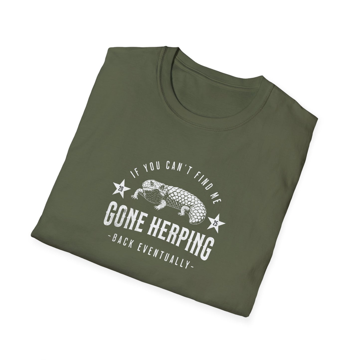 Shingleback Gone Herping T-Shirt, Reptile Lover Shirt, Field Herping Tee, Blue Tongue Lizard Gift, Herper Wildlife Graphic Tee