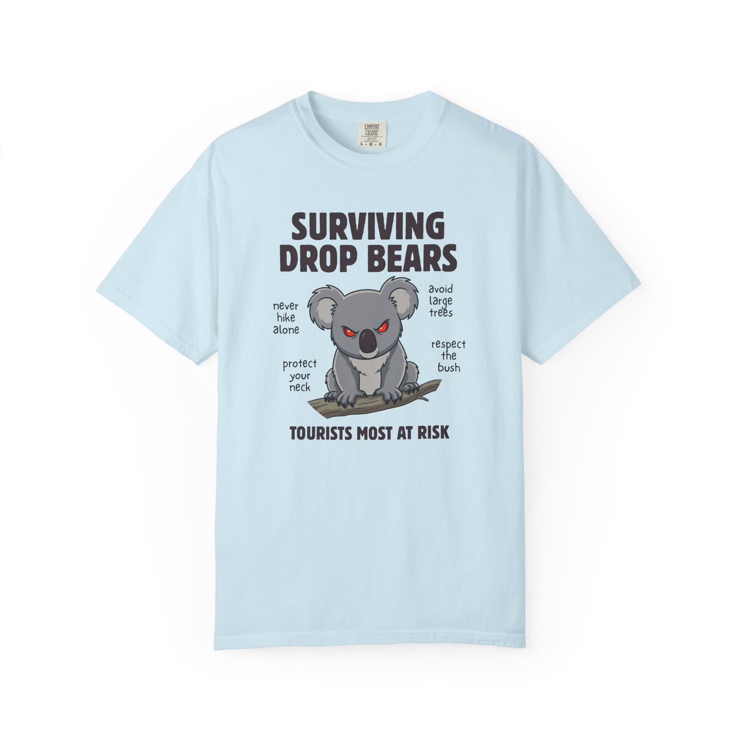 Surviving Drop Bears Shirt, Comfort Colors Hiking Tee, Funny Australian Wildlife Shirt, Drop Bear Tourist T Shirt, Camping Humor Tee