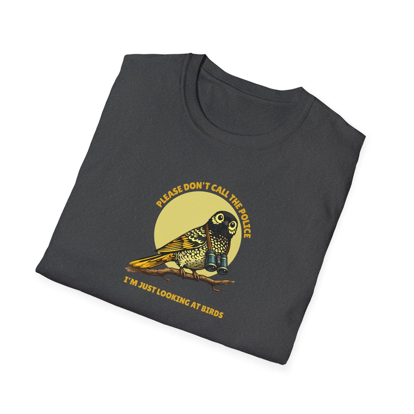 Regent Honeyeater T-Shirt, Please Don’t Call The Police Shirt, Birdwatching Tee, Australian Bird Shirt, Bird Nerd Gift, Wildlife Graphic Tee