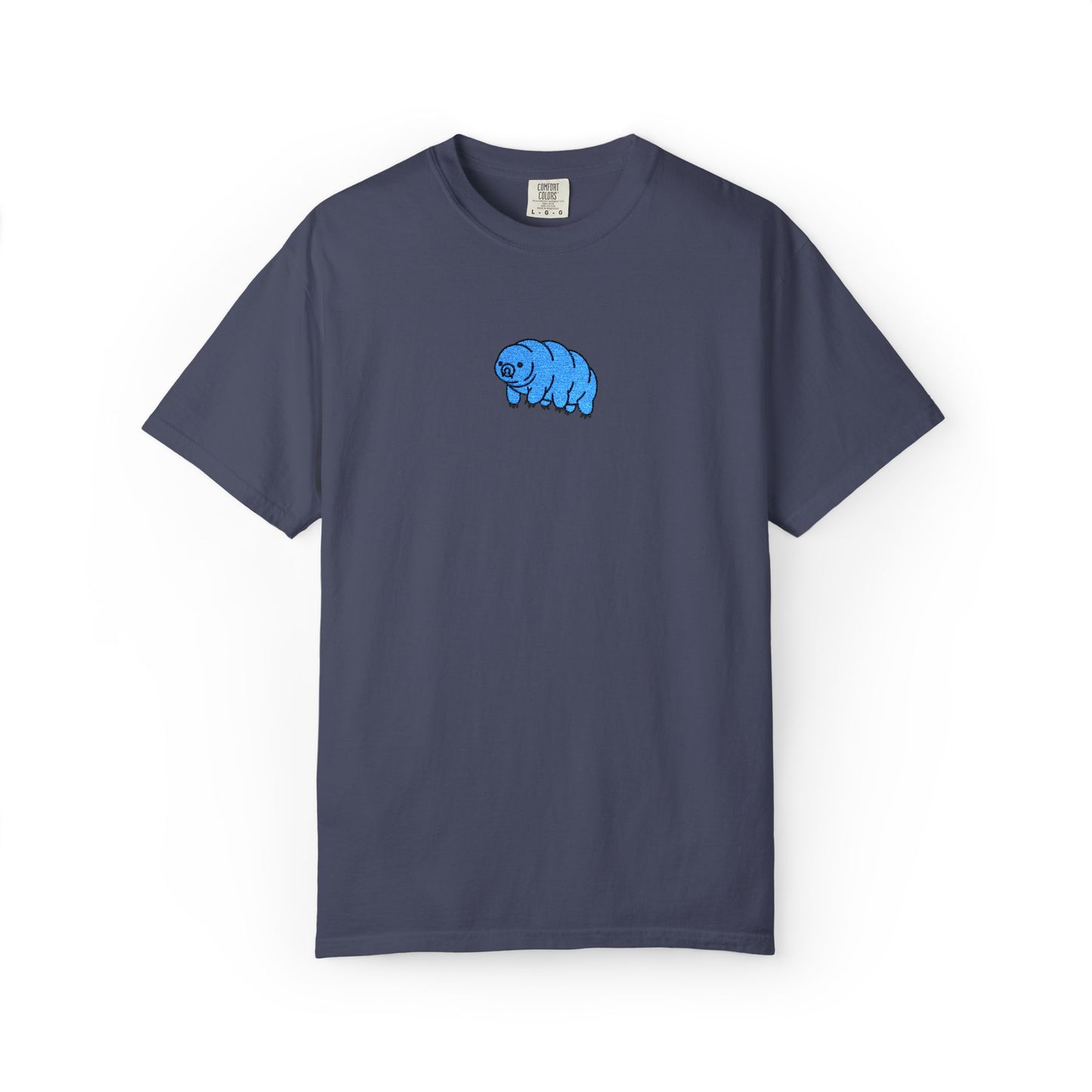 Tardigrade Embroidered Comfort Colors T-Shirt, Cute Water Bear Shirt, Science Nerd Tee, Biology Gift, Microbiology Embroidered Shirt