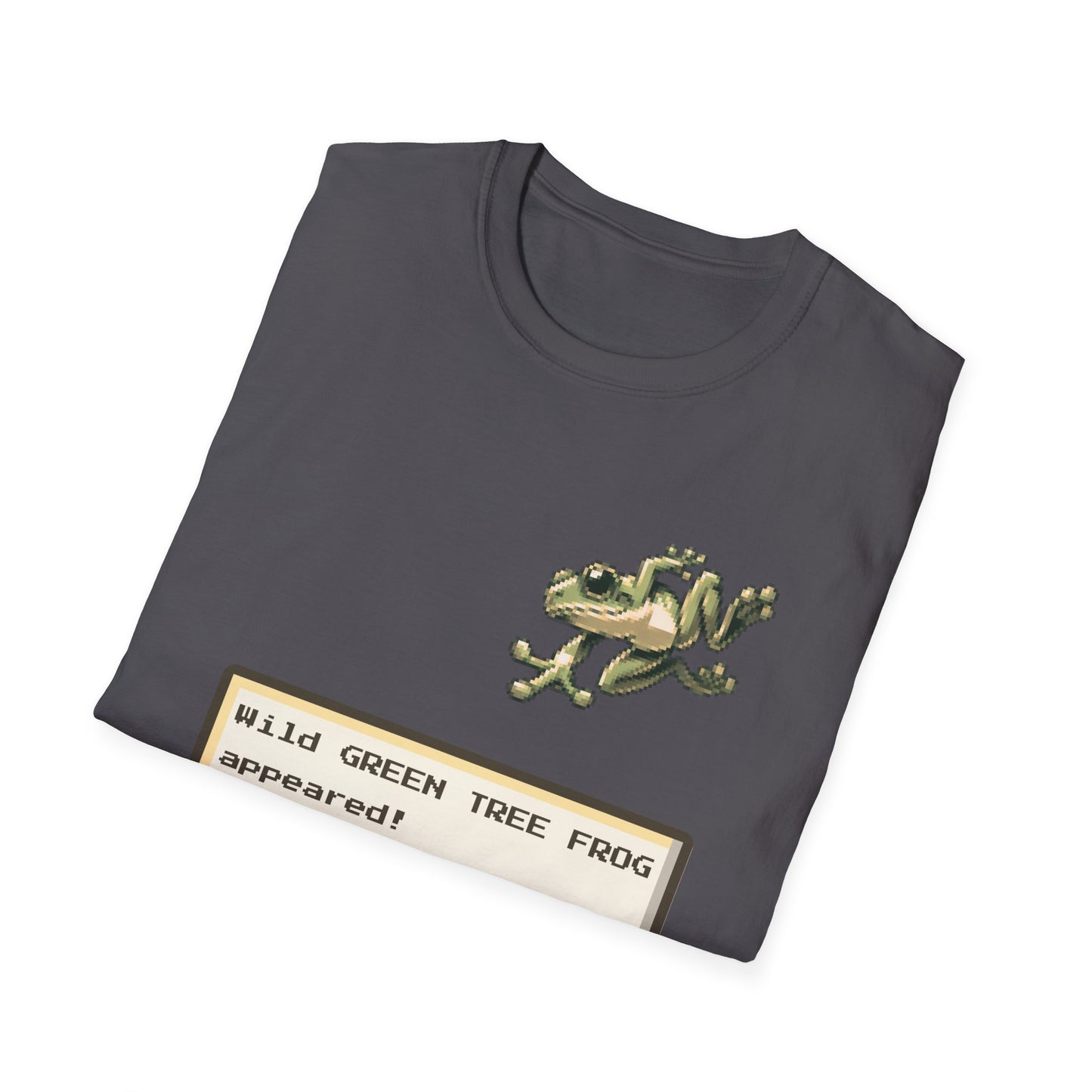 A Wild Green Tree Frog Appears T-Shirt – Funny Australian Amphibian Gamer Tee