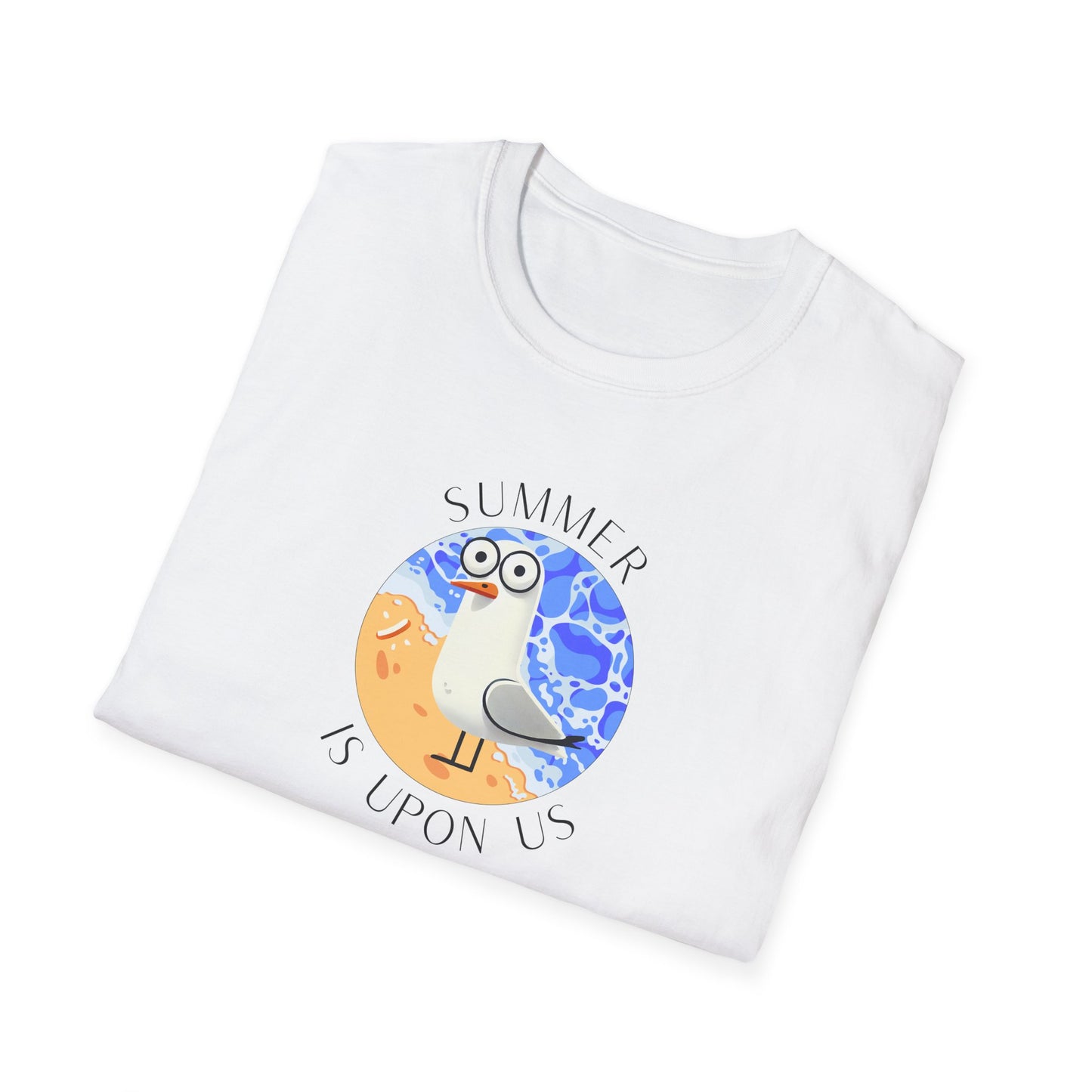 Seagull Summer T-Shirt, Summer Is Upon Us Shirt, Beach Bird Tee, Coastal Animal Shirt, Ocean Lover Gift, Aussie Seagull Graphic Tee