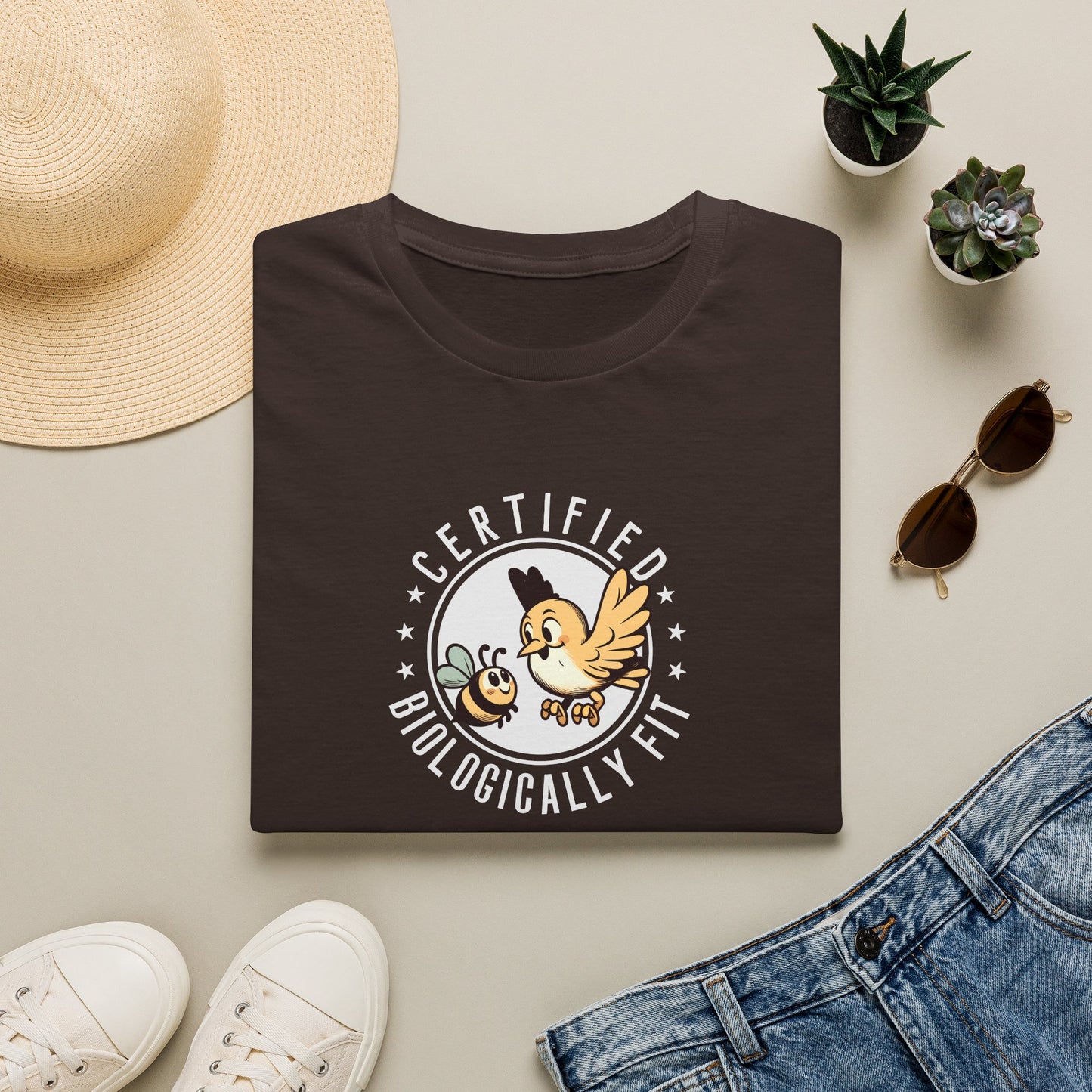 Certified Biologically Fit T-Shirt, Biology Pun Shirt, Science Teacher Tee, Evolution Humor Shirt, Cute Biology Graphic Tee, STEM Gift