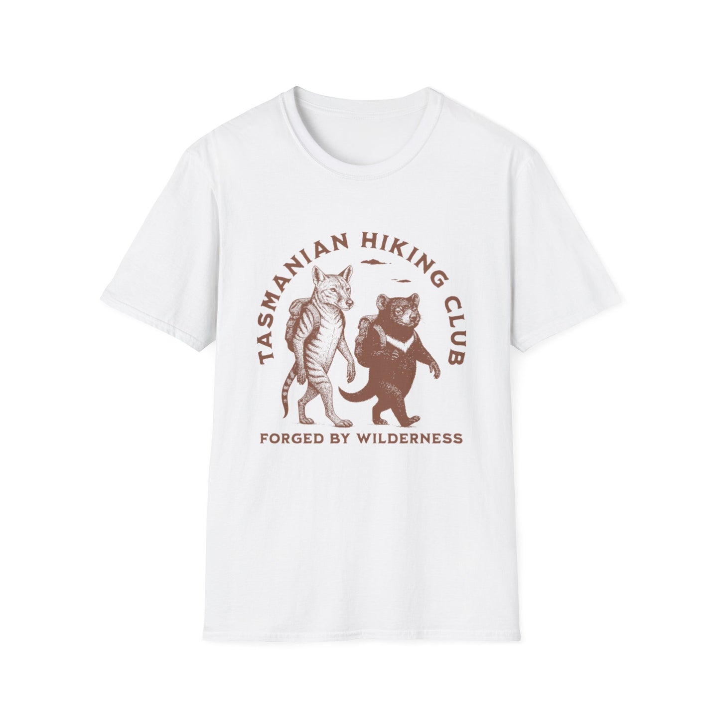Tasmanian Hiking Club T-Shirt – Tasmanian Devil & Thylacine Australian Wildlife Tee