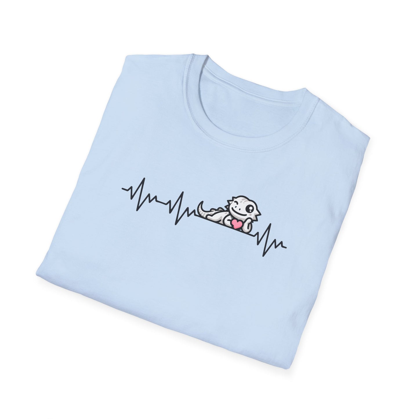 Bearded Dragon Valentine T-Shirt, Reptile Heartbeat Shirt, Beardie Lover Gift, Lizard Mom Tee, Herpetology Valentine Shirt