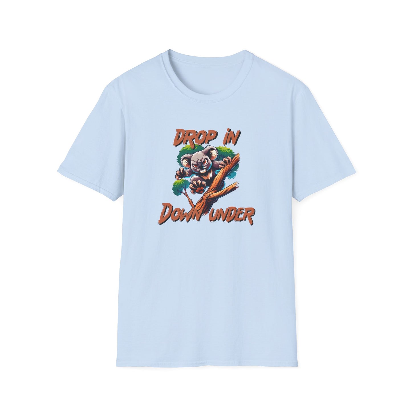 Drop Bear T-Shirt, Drop In Down Under Shirt, Australian Wildlife Tee, Koala Lover Gift, Aussie Souvenir Shirt, Tourist Trap Graphic Tee
