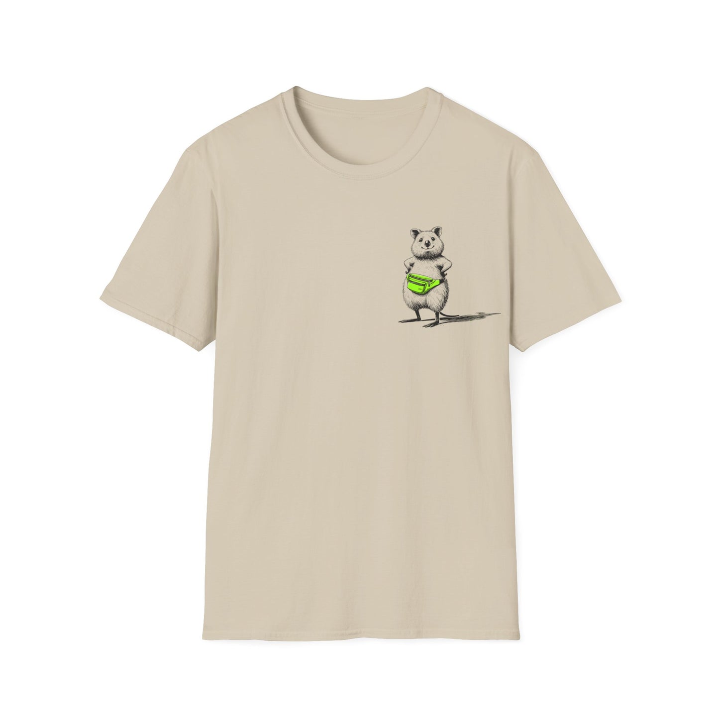 Quokka T-Shirt – Whimsical Quokka Wearing a Bum Bag Funny Australian Tee