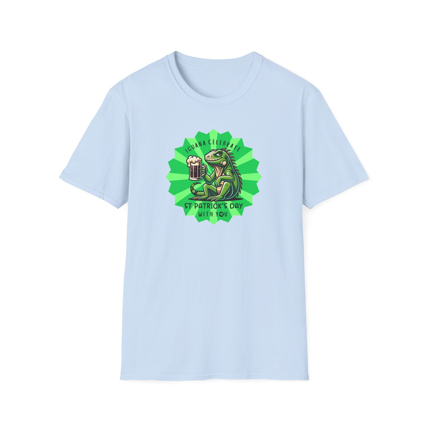 Iguana St Patrick’s Day T-Shirt, Iguana Celebrate Shirt, Reptile Lover Tee, St Paddy’s Day Shirt, Green Beer Party Tee