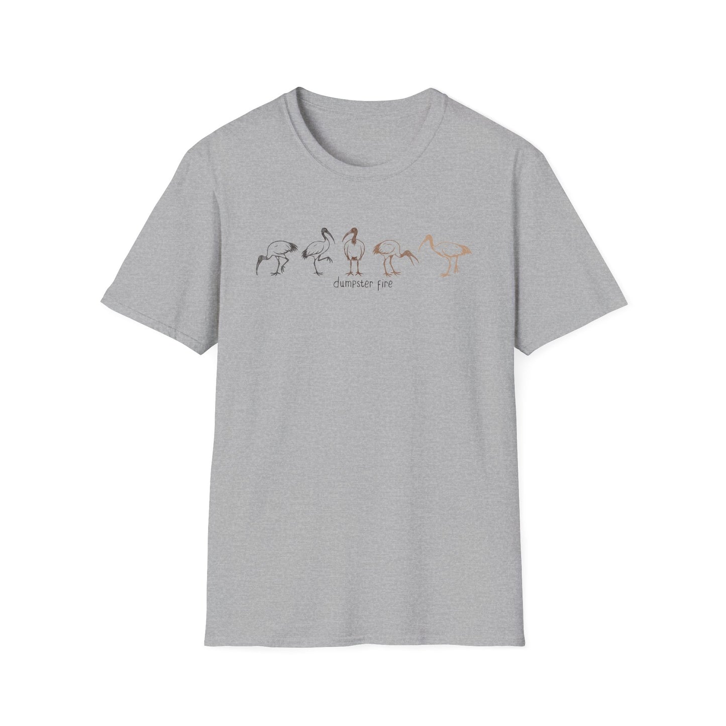 White Ibis T-Shirt, Dumpster Fire Bird Tee, Bin Chicken Shirt, Australian Bird T-Shirt, Ibis Graphic Tee, Aussie Wildlife Shirt