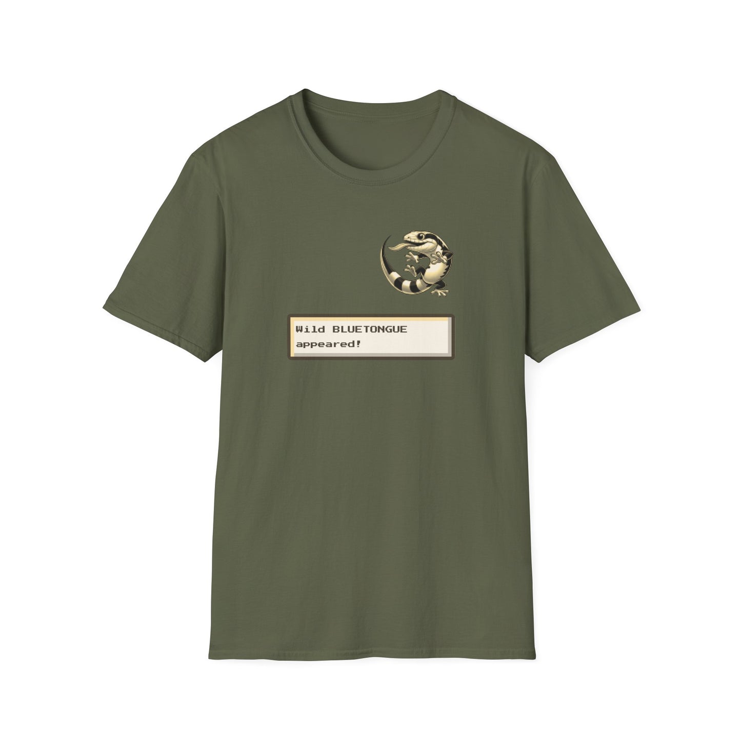 Blue Tongue Skink Gaming T-Shirt, Retro RPG Lizard Tee, Wild Bluetongue Appeared Shirt, Tiliqua Skink Gamer Tee, Reptile Lover Gift