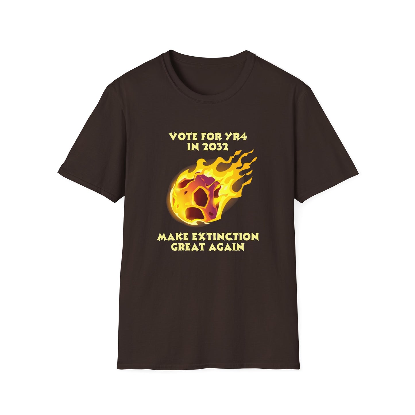 YR4 Asteroid T-Shirt – Make Extinction Great Again Funny Science Space Tee