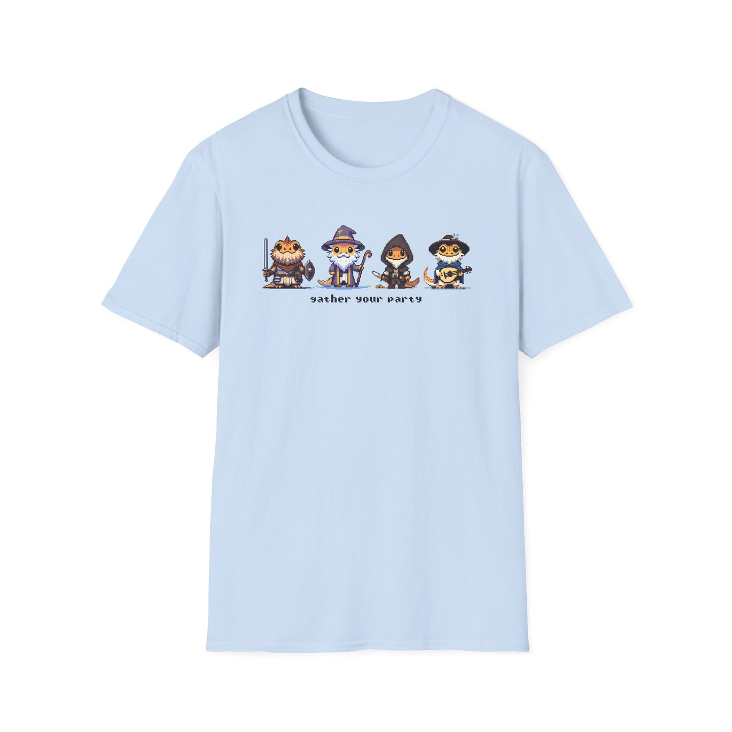 Bearded Dragon RPG T-Shirt, Gather Your Party Shirt, Reptile Lover Tee, DnD Inspired Lizard Shirt, Fantasy Animal Graphic Tee