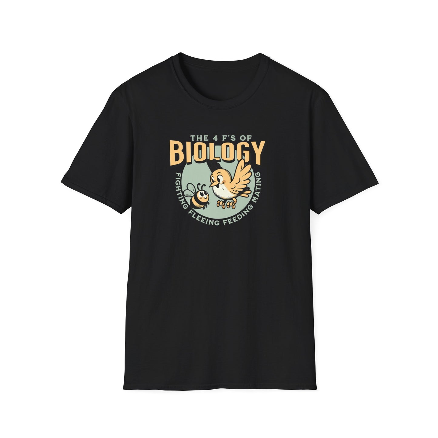 4 F’s Of Biology T-Shirt, Biology Teacher Shirt, Science Teacher Tee, Biology Student Gift, Nature Science Shirt, Bird And Bee Tee